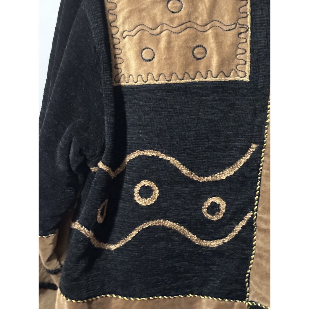 Vintage Woman New Direction Patchwork Animal Print Jacket Size XL too cool - Picture 10 of 15